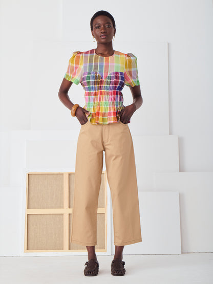 BASILE CROPPED PANT OCRE