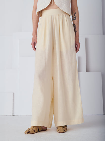 RADHA SILK TROUSERS NATURAL