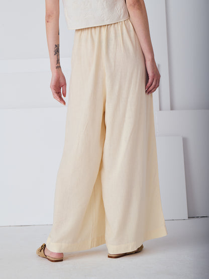 RADHA SILK TROUSERS NATURAL