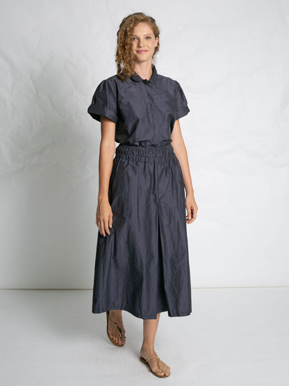 SS SOFT TAFFETA SHIRT NAVY