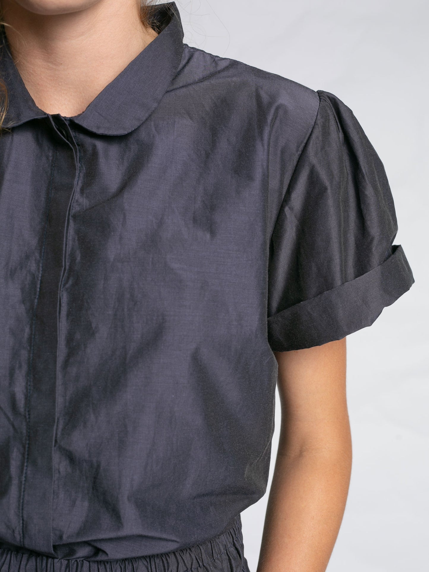 SS SOFT TAFFETA SHIRT NAVY