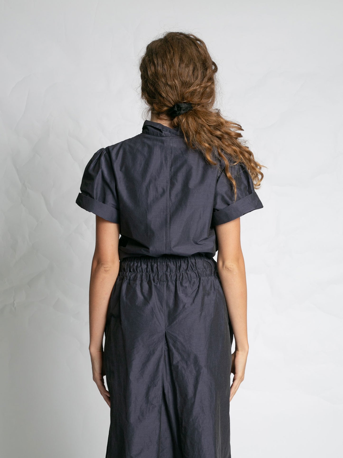 SS SOFT TAFFETA SHIRT NAVY