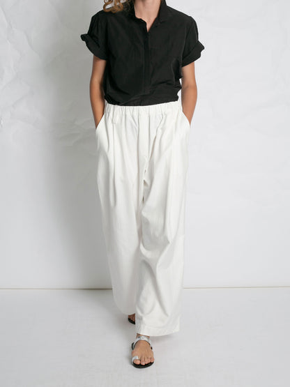 RELAX WHITE SOFT COTTON PANTS WHITE