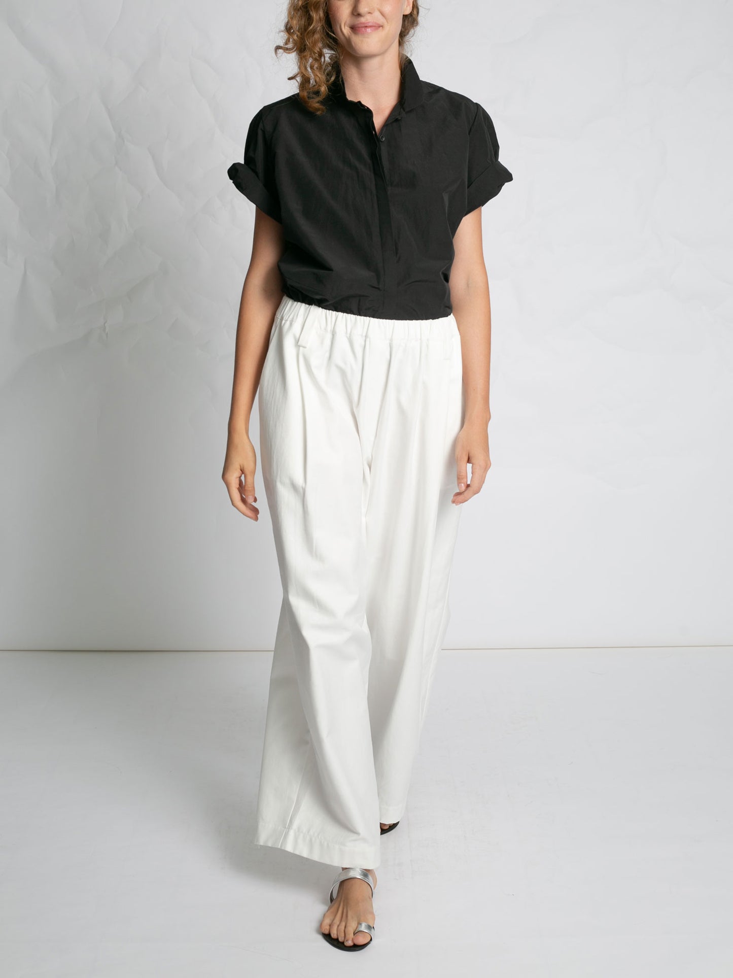 RELAX WHITE SOFT COTTON PANTS WHITE