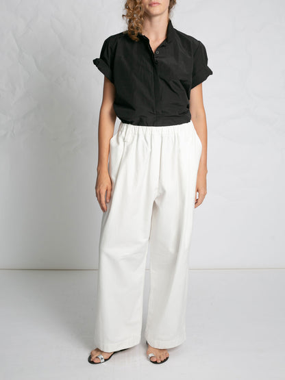 RELAX WHITE SOFT COTTON PANTS WHITE