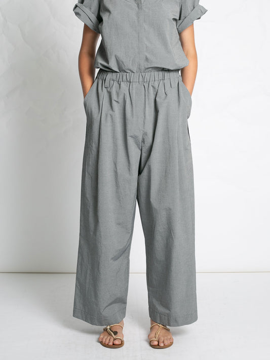 GREY PANTS WITH BLK PIPING GREY