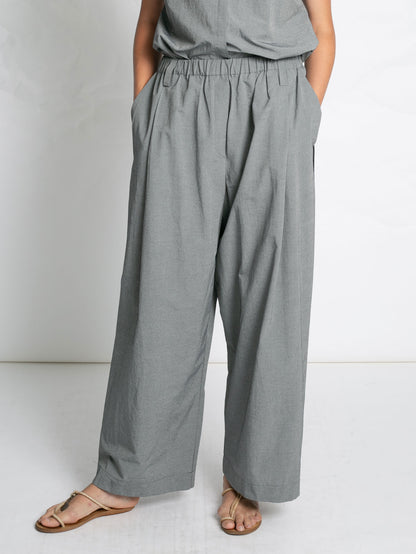 GREY PANTS WITH BLK PIPING GREY
