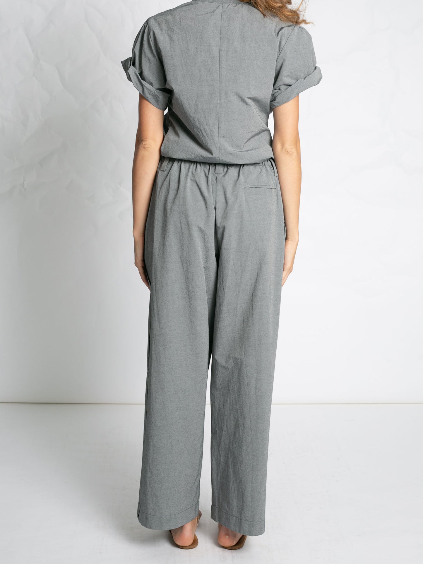 GREY PANTS WITH BLK PIPING GREY