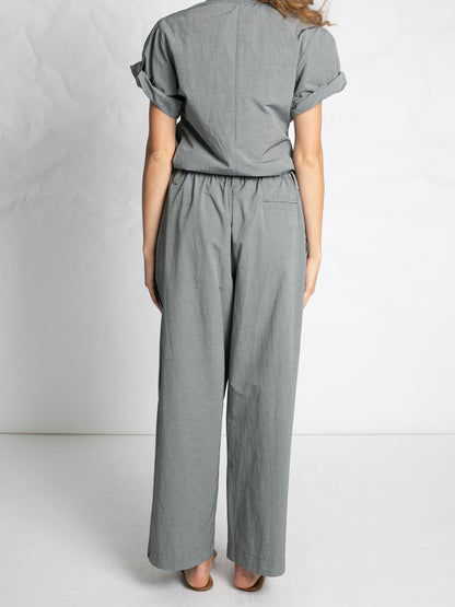 GREY PANTS WITH BLK PIPING GREY