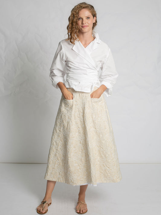 JUPE SKIRT GOLD JAQUARD GOLD