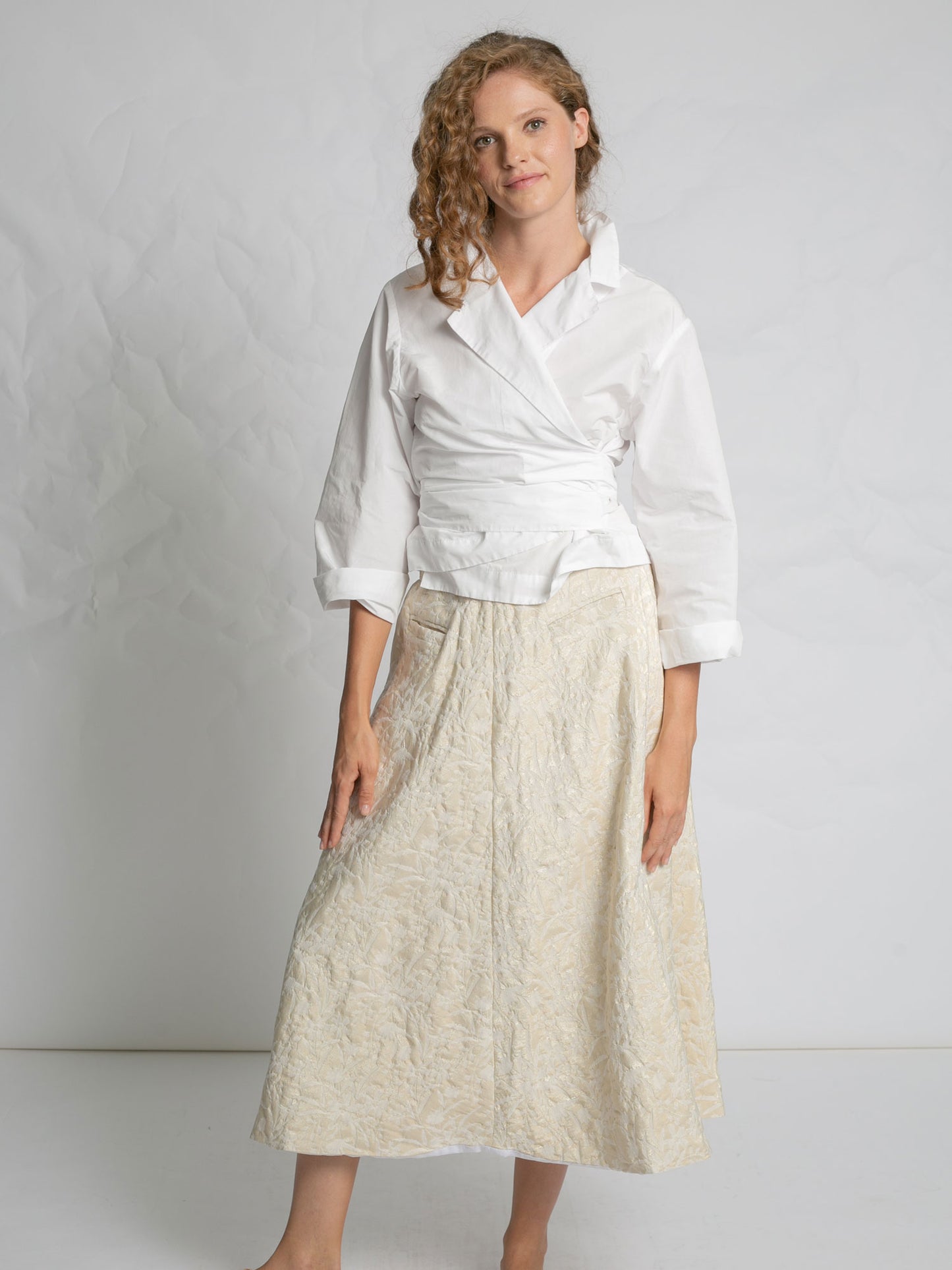 JUPE SKIRT GOLD JAQUARD GOLD