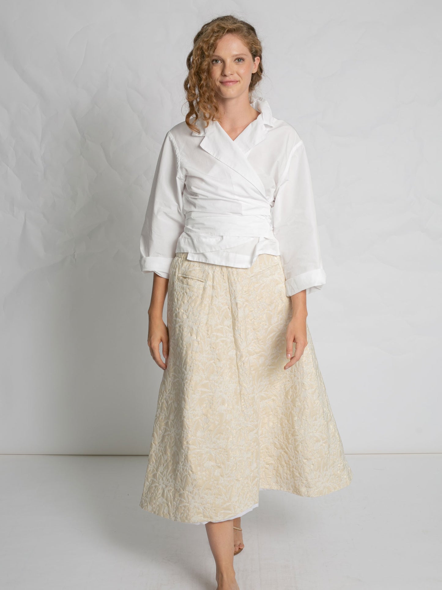 JUPE SKIRT GOLD JAQUARD GOLD