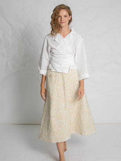 JUPE SKIRT GOLD JAQUARD GOLD