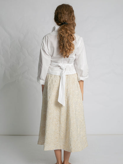 JUPE SKIRT GOLD JAQUARD GOLD