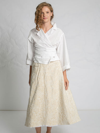 JUPE SKIRT GOLD JAQUARD GOLD