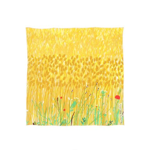 PAYSAGE PUZZLE SILK SCARF YELLOW