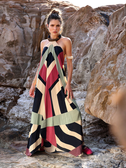 P148 SILK SABA DRESS