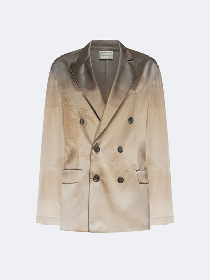 ADASTRGUMS SILK JACKET GREY GOLD