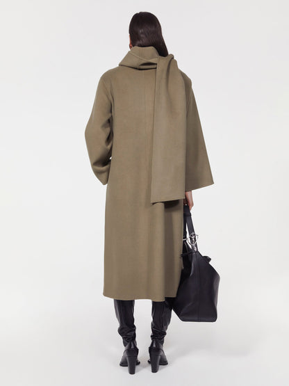 REGO SCARF COAT MOSS AGATE