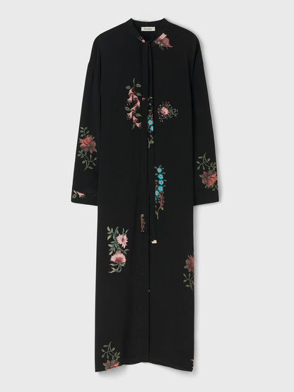 MARTINI SHIRT-DRESS BLACK/FLORAL