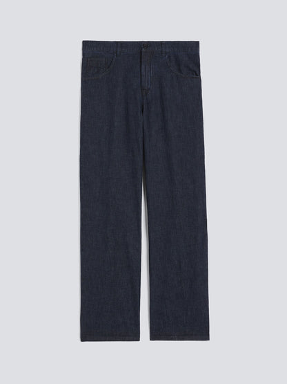 LUNGHI RELAXED PANTS DENIM BLUE