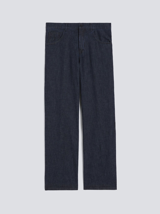 LUNGHI RELAXED PANTS DENIM BLUE