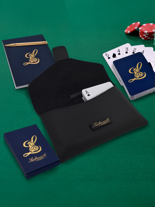 LEATHER POUCH PLAYING CARDS
