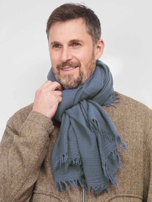 18991-TEXTURED SCARF BLUE