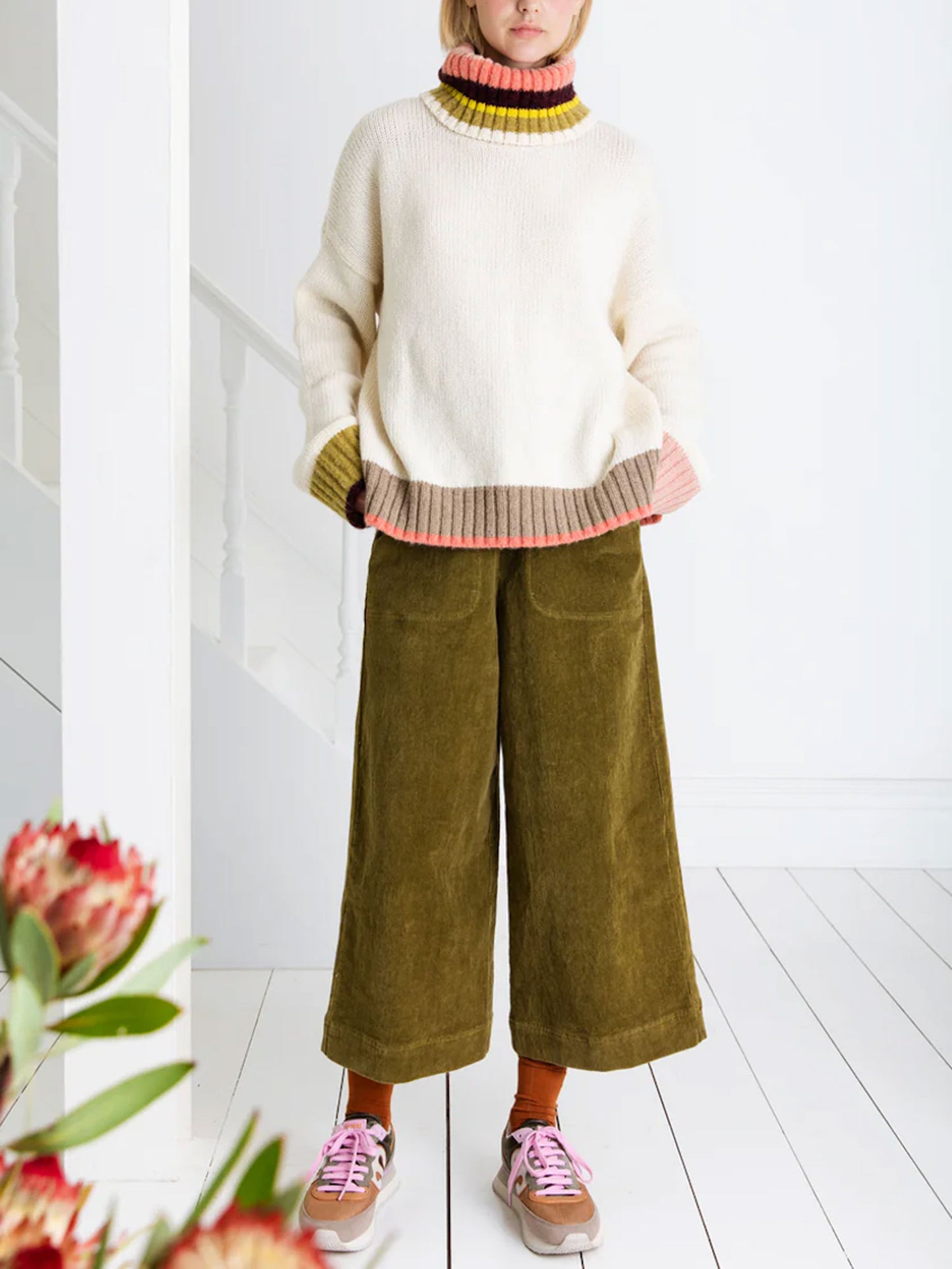 BAILEY STRIPES KNITWEAR WHITE MULTI