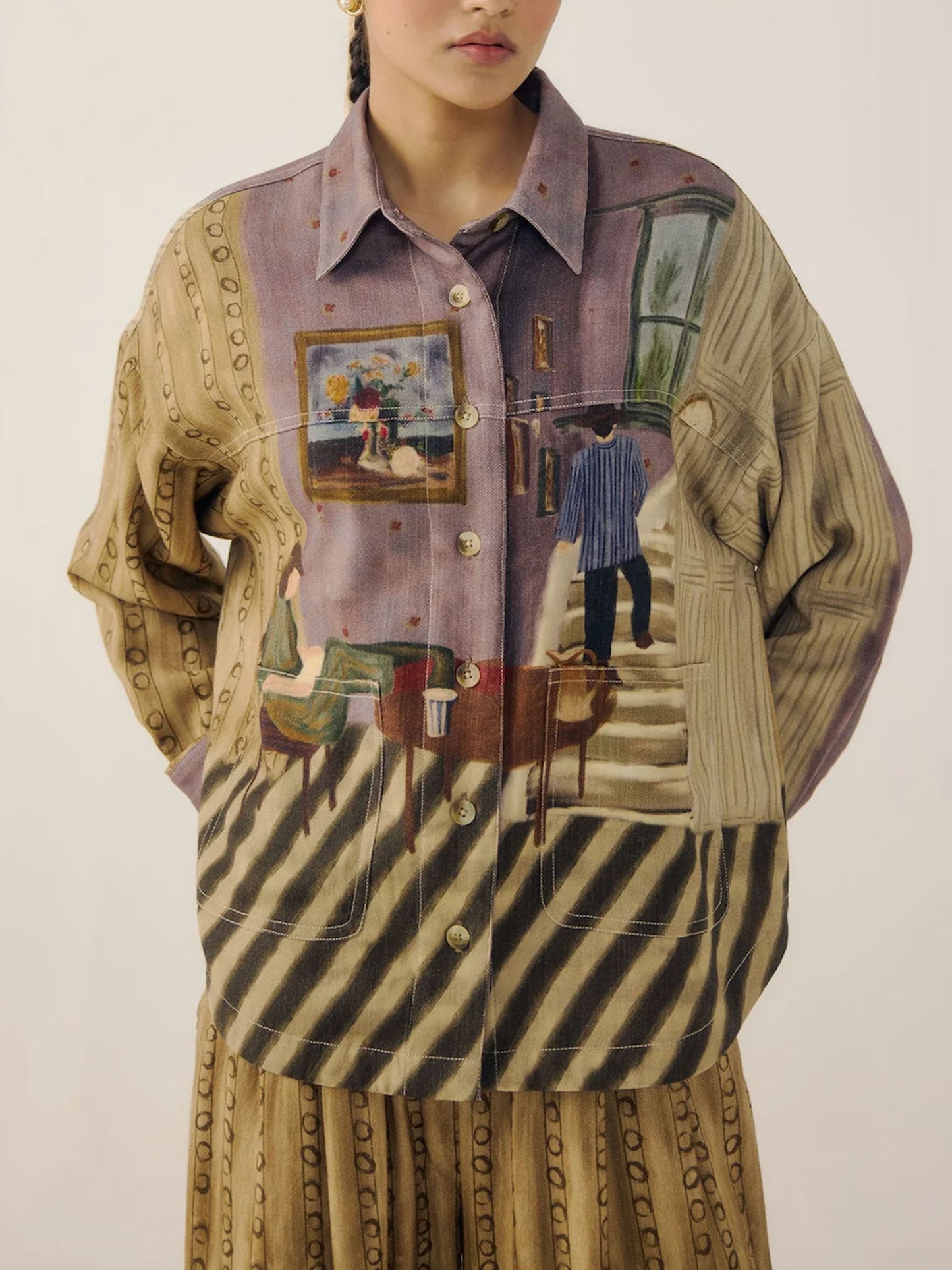 AVA JACKET- LIVING ROOM PRINT MULTI