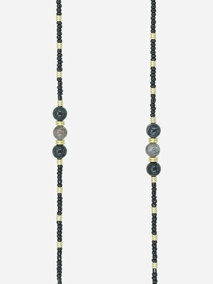 IRIS PHONE CHAIN PERLES BLACK - 120CM