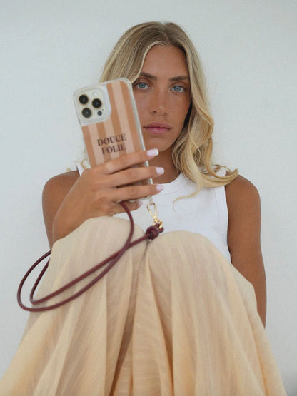 NOLAN PHONE CHAIN BORDEAUX - 120CM