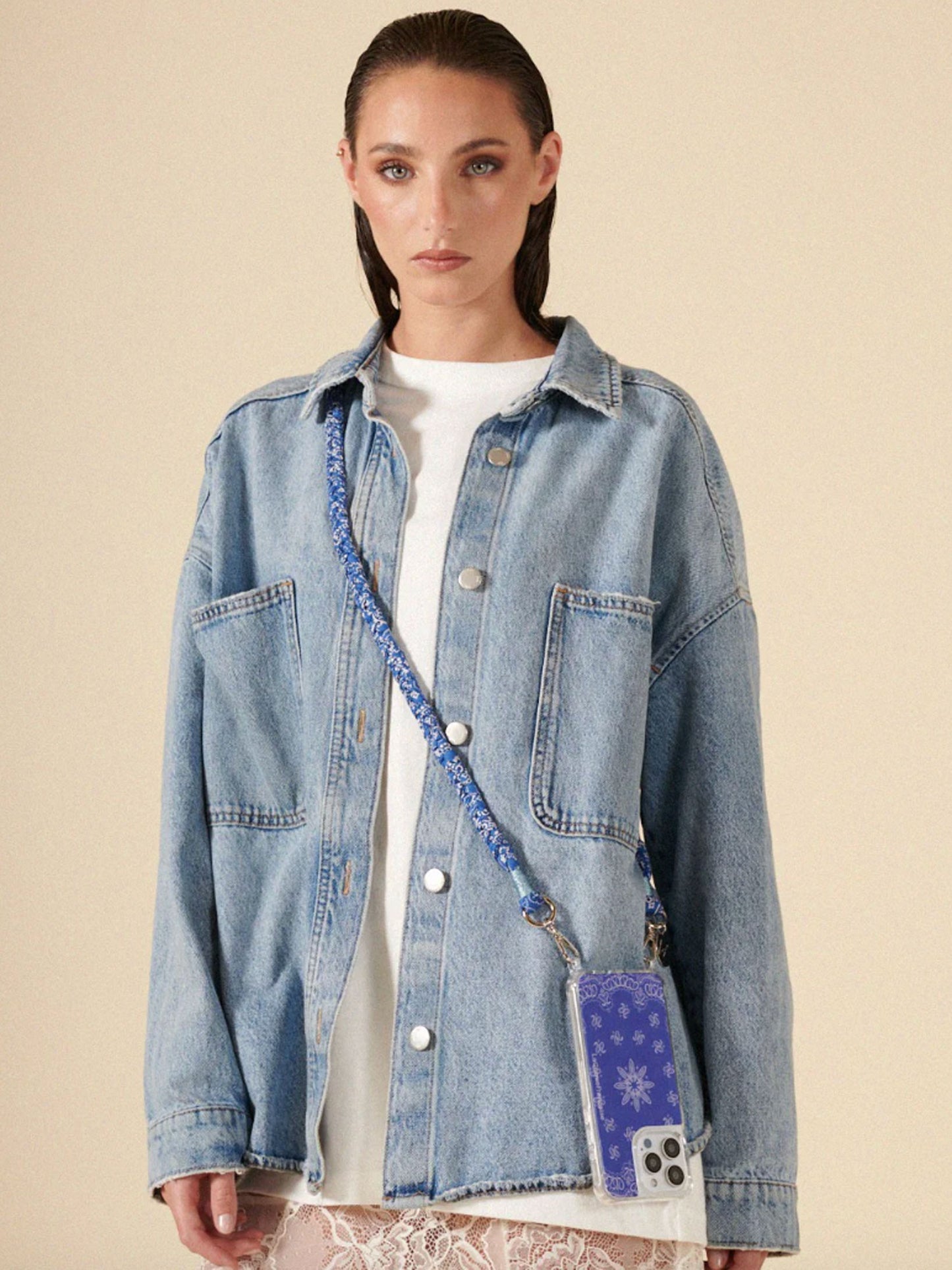 DELLA PHONE CHAIN BLUE - 120CM