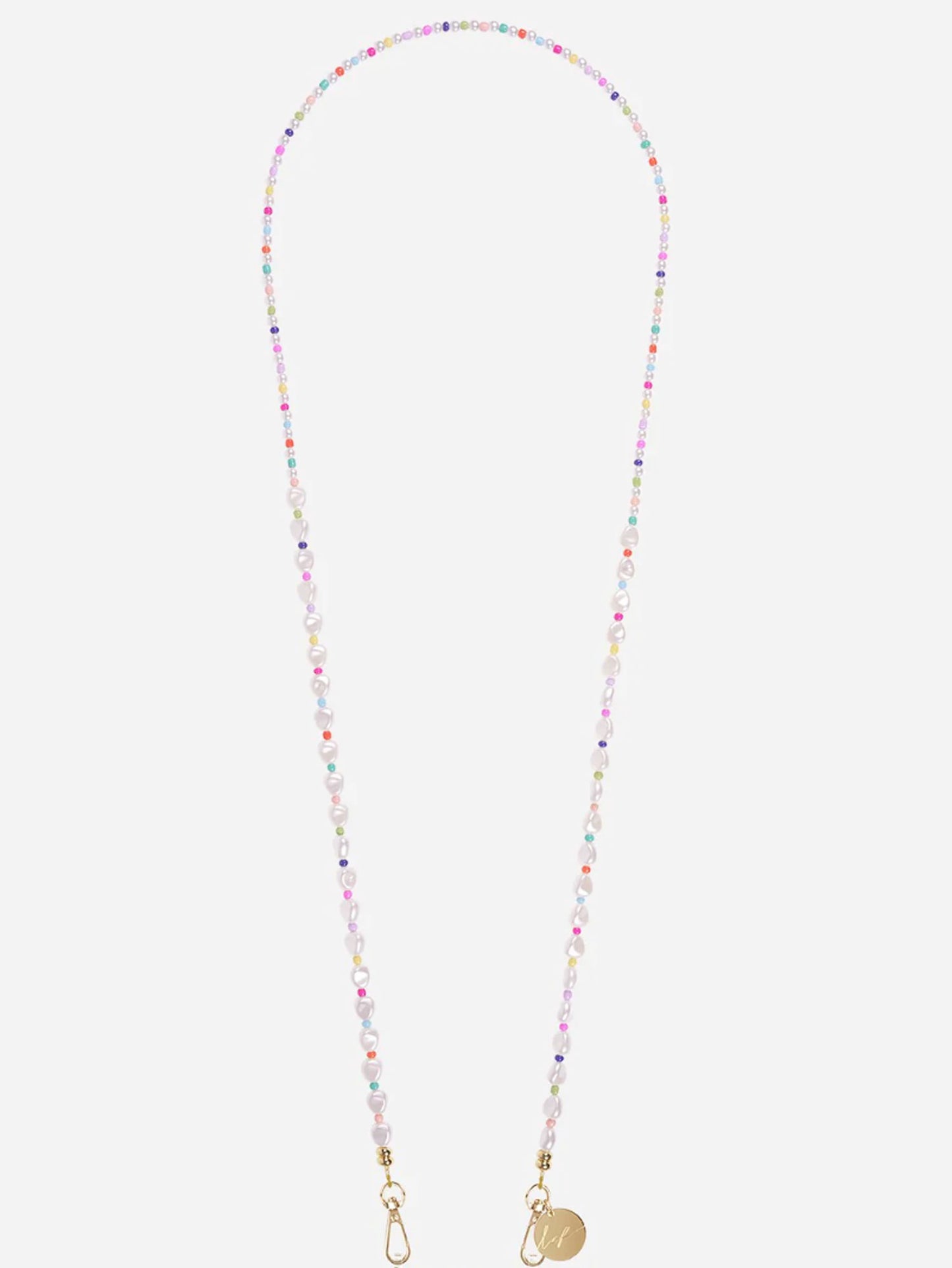 ANAEL PHONE CHAIN PEARL MULTI COLOUR - 120CM