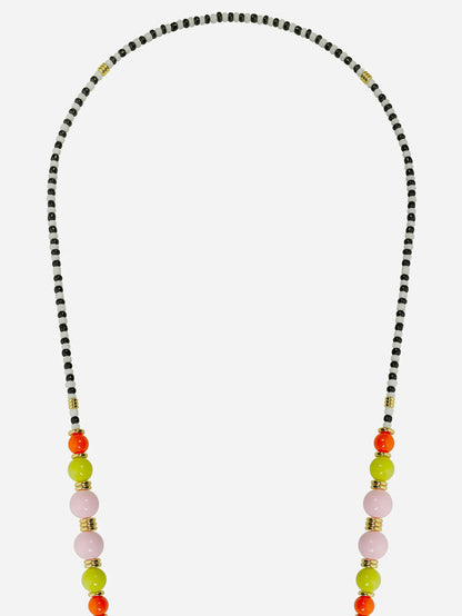 MARTHA PHONE CHAIN PERLES MULTI - 120CM