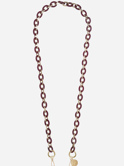 CASSY PHONE CHAIN BORDEAUX - 120CM