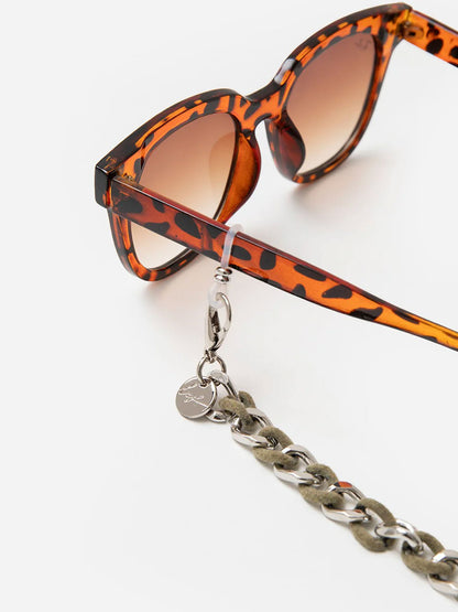 SONA KHAKI GLASSES CHAIN - 72CM