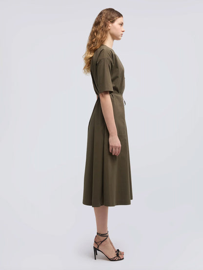 ABITO SS COTTON DRESS MILITARY