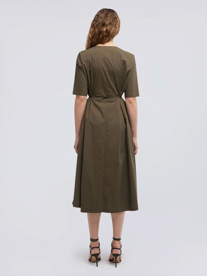ABITO SS COTTON DRESS MILITARY