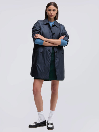 CLASSIC NAVY NYLON COAT