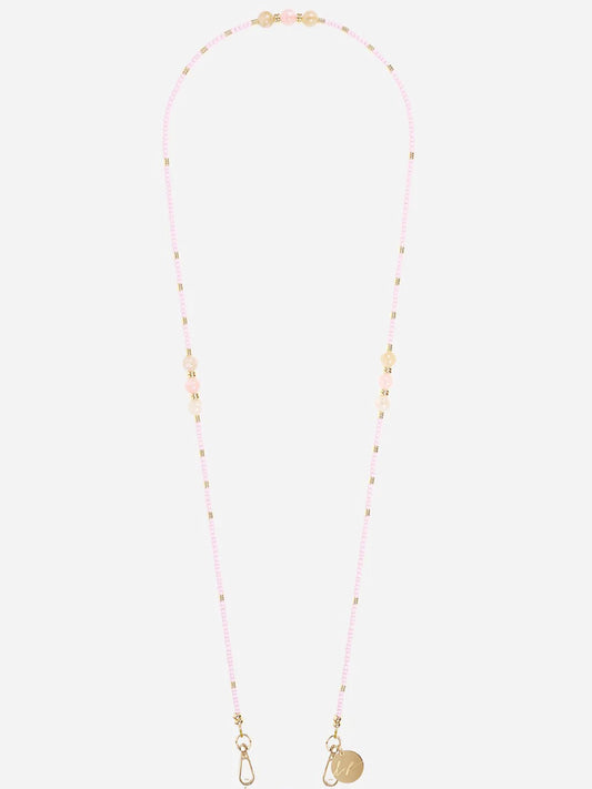 IRIS PHONE CHAIN PERLES ROSE PINK - 120CM