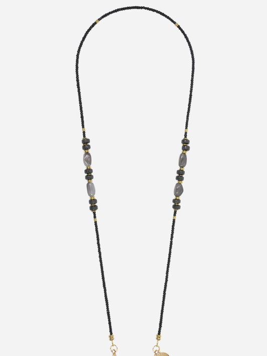 CHIARA PHONE CHAIN BLACK GREY - 120CM