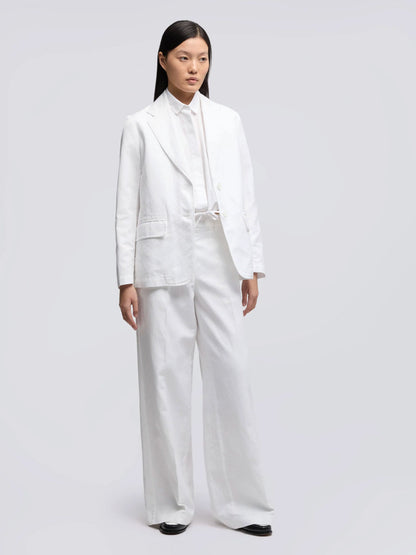 GIACCA WHITE COT/LIN JACKET WHITE