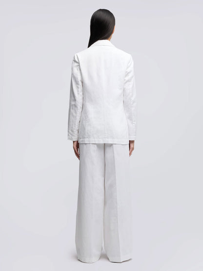 GIACCA WHITE COT/LIN JACKET WHITE