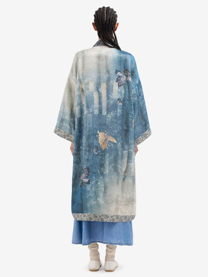 KIMONO JACKET LUREX FLORAL