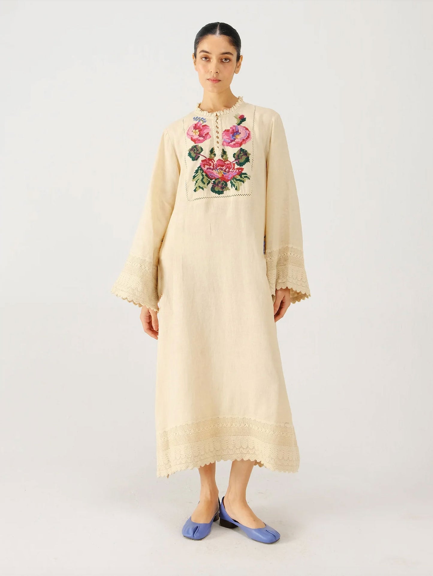 JOLENE DRESS- IVORY ROSE