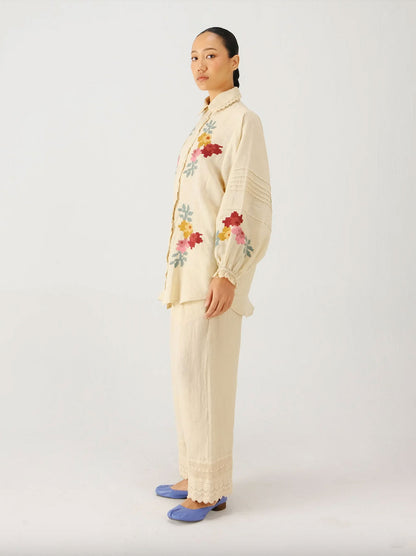 MOIRA SHIRT IVORY PIXEL