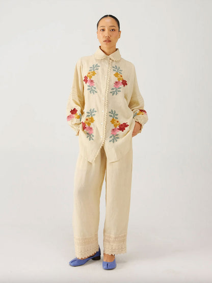 MOIRA SHIRT IVORY PIXEL
