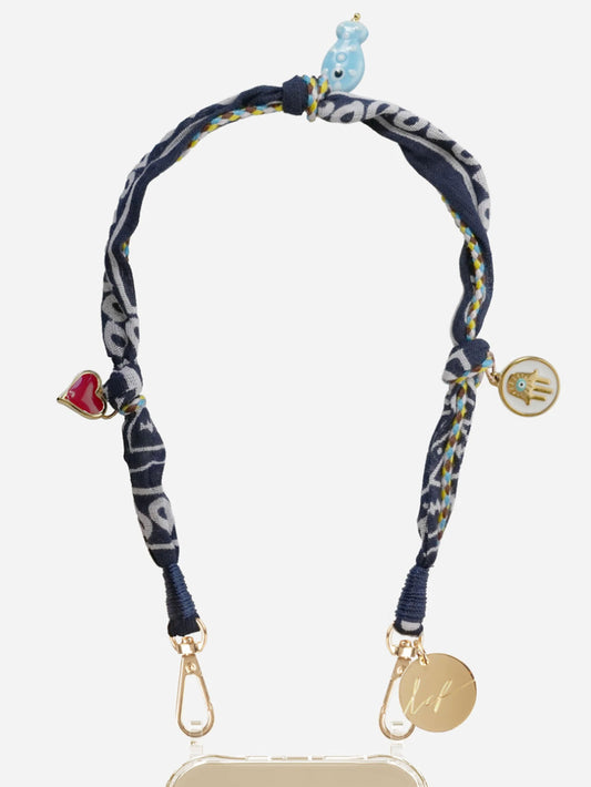 LAIA PHONE CHAIN CHARMS BLUE 40CM