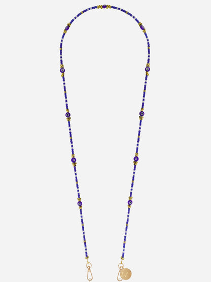 PAROS PHONE CHAIN PERLES BLUE - 120CM